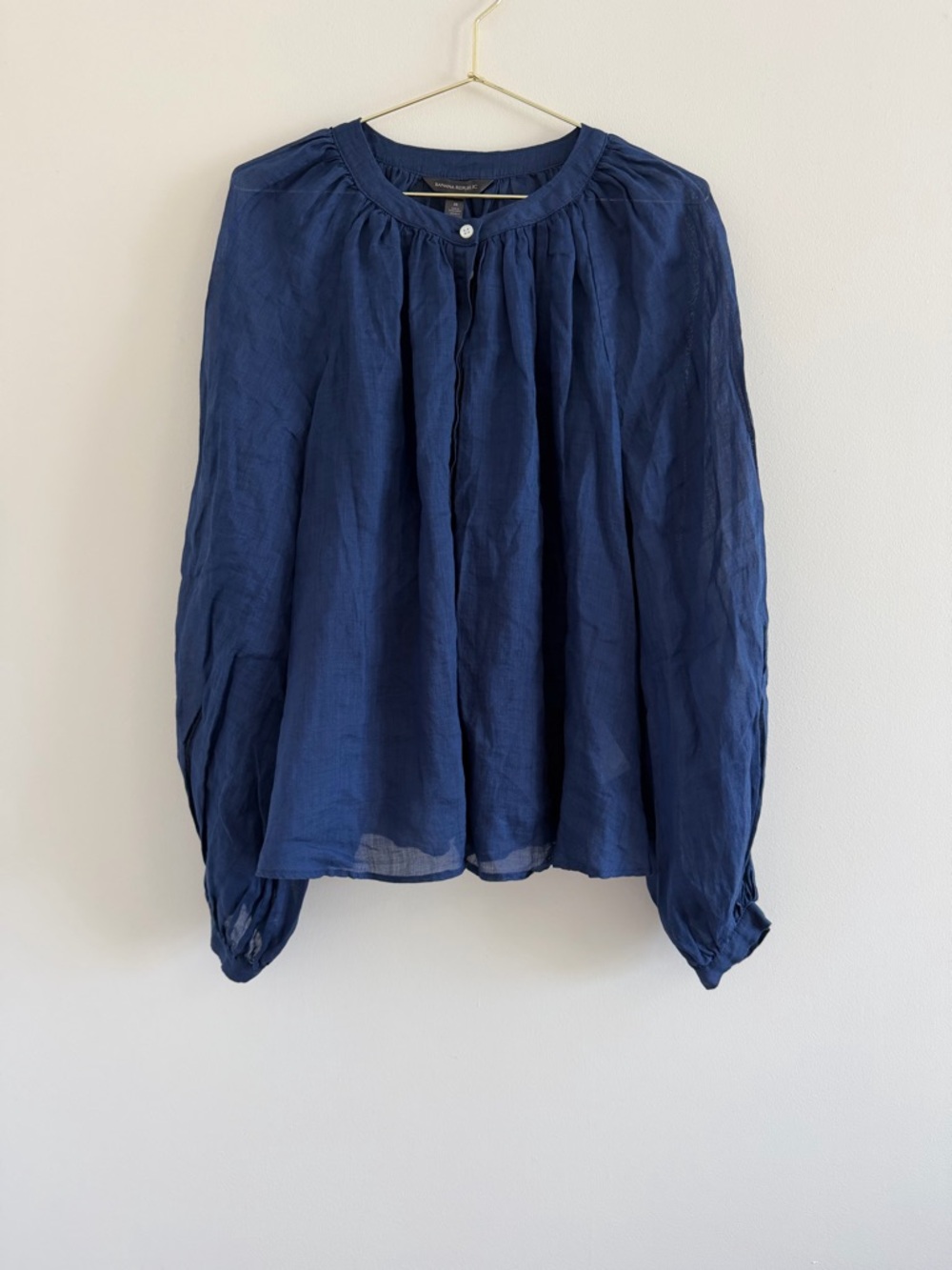 Banana Republic Balloon Sleeve Ramie Blouse